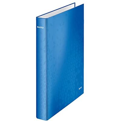 Leitz 2 Ring Binder, Holds up to 230 Maxi Sheets, Wow Range, 40 mm Spine, 42410036 A4, Blue Metallic Leitz 2 Ring Binder, Holds up to 230 Maxi Sheets, Wow Range, 40 mm Spine, 42410036 A4, Blue Metallic