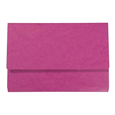 Exacompta Iderama Document Wallets, 265 GSM, Foolscap Pink, Pack of 10 Exacompta Iderama Document Wallets, 265 GSM, Foolscap Pink, Pack of 10