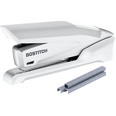 Bostitch Office InPOWER+28 Executive 3 in 1 Stapler One Finger, No Effort, Spring Powered White/Gray (1180) Bostitch Office InPOWER+28 Executive 3 in 1 Stapler One Finger, No Effort, Spring Powered White/Gray (1180)