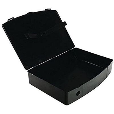 Q-Connect Foolscap Polypropylene Box File Black Q-Connect Foolscap Polypropylene Box File Black