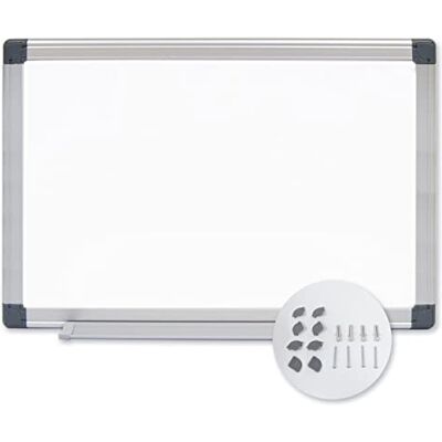 OFITURIA OFFITURIA OFFITURIA® Magnetic Whiteboard Lacquered with Aluminium Frame Sturdy Easy to Wipe Dry (1200X900MM) 600X450 MM Silver OFITURIA OFFITURIA OFFITURIA® Magnetic Whiteboard Lacquered with Aluminium Frame Sturdy Easy to Wipe Dry (1200X900MM) 600X450 MM Silver