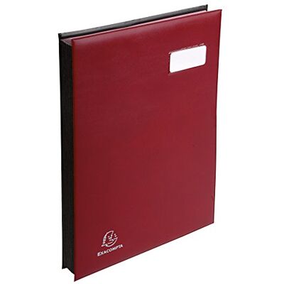 Exacompta Ref 654779E Excellence Signature Book 240 x 320mm in Size, Suitable for A4 Documents, Expanding Spine, Polypropylene, 24 Compartments Burgundy Exacompta Ref 654779E Excellence Signature Book 240 x 320mm in Size, Suitable for A4 Documents, Expanding Spine, Polypropylene, 24 Compartments Burgundy
