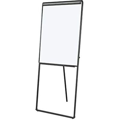 Bi-Office Classic Footbar Magnetic Flipchart Easel, Dry-Wipe Lacquered Steel Surface, Black Aluminium Frame, 700 x 1000 mm Bi-Office Classic Footbar Magnetic Flipchart Easel, Dry-Wipe Lacquered Steel Surface, Black Aluminium Frame, 700 x 1000 mm