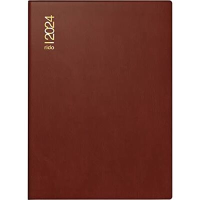 rido/idé Daily calendar model Technik II 2024, 1 page = 2 days, sheet size 10 x 14 cm, burgundy rido/idé Daily calendar model Technik II 2024, 1 page = 2 days, sheet size 10 x 14 cm, burgundy