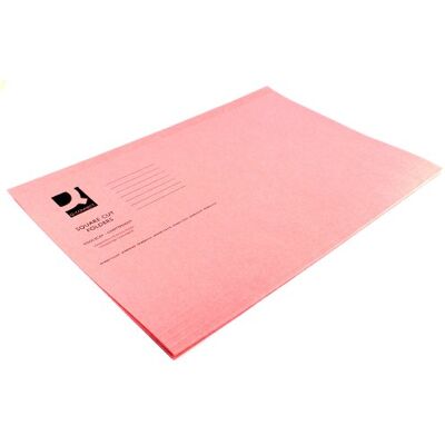 Q-Connect Square Cut Folder Lightweight 180gsm Foolscap Pink (Pack of 100) Q-Connect Square Cut Folder Lightweight 180gsm Foolscap Pink (Pack of 100)