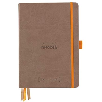 Rhodia Hardcover Goal Book, A5, Dot Taupe Rhodia Hardcover Goal Book, A5, Dot Taupe