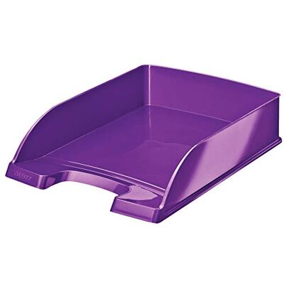 Leitz A4 Letter Tray, Purple, WOW Range, 52263062 Leitz A4 Letter Tray, Purple, WOW Range, 52263062