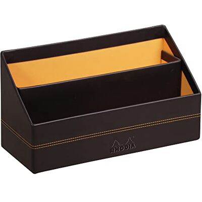 Rhodia 118846C Black Mail Holder 25x10x14 cm Orange Saddle Stitching Faux Leather Exterior rama Home Office Collection Office Organization & Designer Storage Rhodia 118846C Black Mail Holder 25x10x14 cm Orange Saddle Stitching Faux Leather Exterior rama Home Office Collection Office Organization & Designer Storage
