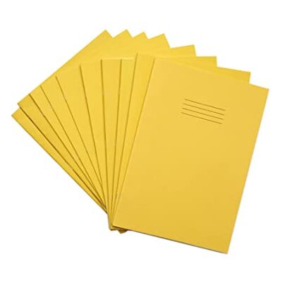 Rhino A4 Exercise Books, 7mm Squared, 48-Page / 10-Pack, Yellow Rhino A4 Exercise Books, 7mm Squared, 48-Page / 10-Pack, Yellow