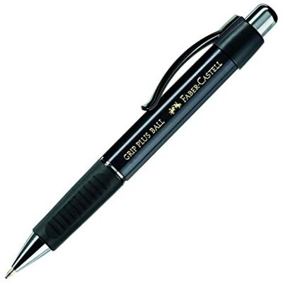 Faber-Castell Grip Plus 07 Ball Pen Metallic Black Faber-Castell Grip Plus 07 Ball Pen Metallic Black