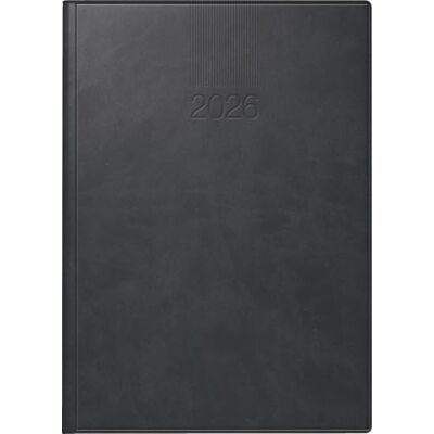 rido/idé Book Calendar Model Roma 1 2026 A5, Faux Leather, Black rido/idé Book Calendar Model Roma 1 2026 A5, Faux Leather, Black