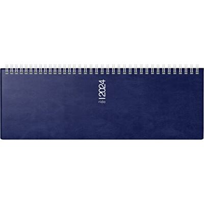rido/idé Weekly calendar model septant 2024, 2 pages = 1 week, sheet size 30.5 x 10.5 cm, dark blue rido/idé Weekly calendar model septant 2024, 2 pages = 1 week, sheet size 30.5 x 10.5 cm, dark blue