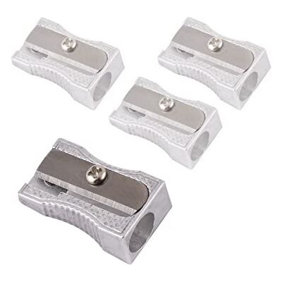 D.RECT Single Sharpener AUD Metal Pencil Sharpener for Colouring Pencils Silver Pack of 24 D.RECT Single Sharpener AUD Metal Pencil Sharpener for Colouring Pencils Silver Pack of 24