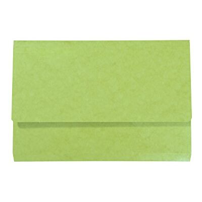 Exacompta Iderama Document Wallets, 265gsm, Foolscap Lime Green, Pack of 10 Exacompta Iderama Document Wallets, 265gsm, Foolscap Lime Green, Pack of 10