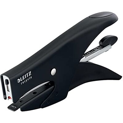 Leitz NeXXt Stapling Pliers, Back Loader Stapler, Heavy Duty Home/Office Accessories, Metal, 100% Recyclable, CO2 Neutral, Recycle Range, Black, 56460095 Leitz NeXXt Stapling Pliers, Back Loader Stapler, Heavy Duty Home/Office Accessories, Metal, 100% Recyclable, CO2 Neutral, Recycle Range, Black, 56460095