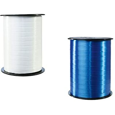 Clairefontaine 601763AMZC One Set of 2 Rolls of Smooth Ribbon Dimensions: 500m x 0,7 cm Gift wrapping, decorative accessories Colour: Blue/White Clairefontaine 601763AMZC One Set of 2 Rolls of Smooth Ribbon Dimensions: 500m x 0,7 cm Gift wrapping, decorative accessories Colour: Blue/White