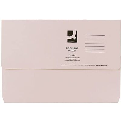 Q-Connect Document Wallet Foolscap Buff (Pack of 50) Q-Connect Document Wallet Foolscap Buff (Pack of 50)