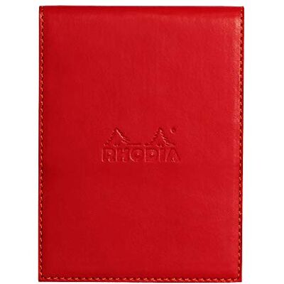 Rhodia 128213C Clipboard Case + Stapled Notepad N°12 Poppy 8.5x12 cm Lined 80 Detachable Sheets 80G White Clairefontaine Paper Pencil Holder Faux Leather rama Collection Rhodia 128213C Clipboard Case + Stapled Notepad N°12 Poppy 8.5x12 cm Lined 80 Detachable Sheets 80G White Clairefontaine Paper Pencil Holder Faux Leather rama Collection