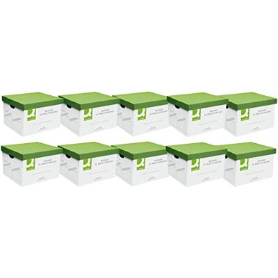 Q-Connect MegaStore Box Green and White (Pack of 10),383 x 430 x 295 mm Q-Connect MegaStore Box Green and White (Pack of 10),383 x 430 x 295 mm