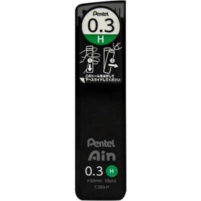 Pentel Ain Leads Refill 0.3mm H Pack of 12 Pentel Ain Leads Refill 0.3mm H Pack of 12