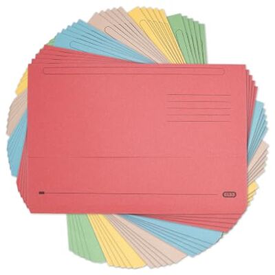 Elba Foolscap Document Wallets, Assorted Colours, A4+, Pack of 25 Folders Protect and Organise Your Documents with Durablen High Capacity Wallets, Holding Up to 300 Sheets Elba Foolscap Document Wallets, Assorted Colours, A4+, Pack of 25 Folders Protect and Organise Your Documents with Durablen High Capacity Wallets, Holding Up to 300 Sheets