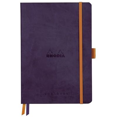 Rhodia 117825C rama Soft Goalbook Aubergine A5 14.8 x 21 cm Dotted 240 Pages Ivory Paper 90 g/m² 2 Ribbons, Elastic Closure Leatherette Rhodia 117825C rama Soft Goalbook Aubergine A5 14.8 x 21 cm Dotted 240 Pages Ivory Paper 90 g/m² 2 Ribbons, Elastic Closure Leatherette