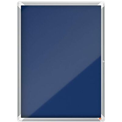 Nobo Felt Lockable Notice Board 9 x A4, Premium Plus, Blue, 1902556 Nobo Felt Lockable Notice Board 9 x A4, Premium Plus, Blue, 1902556