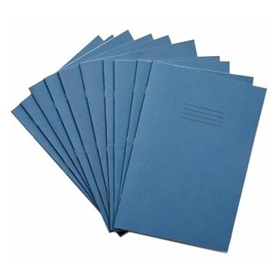Rhino A4 Exercise Books, 7mm Squared, 80-Page / 10-Pack, Light Blue Rhino A4 Exercise Books, 7mm Squared, 80-Page / 10-Pack, Light Blue