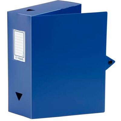 Viquel Class Doc Box File Polypropylene Spine 100 mm Blue Viquel Class Doc Box File Polypropylene Spine 100 mm Blue
