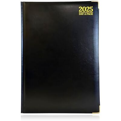 G4GADGET 2025 Diary A4 Day A Page Black Professional Hardback Planner Daily Scheduler with Hourly Slots Comprehensive Information and Notes G4GADGET 2025 Diary A4 Day A Page Black Professional Hardback Planner Daily Scheduler with Hourly Slots Comprehensive Information and Notes