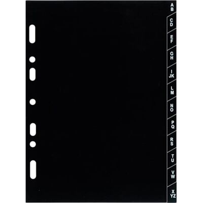 Exacompta 28223 Divider Refill Alphabetic A-Z Plastic for Exatime 21 Organiser 12 Sheets Black Exacompta 28223 Divider Refill Alphabetic A-Z Plastic for Exatime 21 Organiser 12 Sheets Black