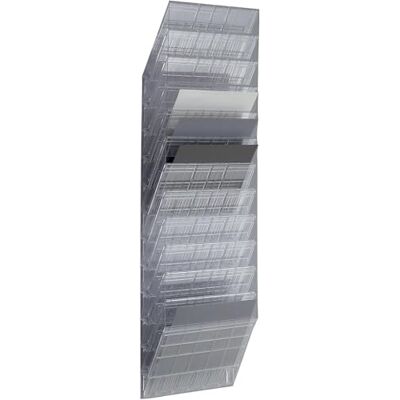 Durable FLEXIBOXX 12 A4 Landscape Leaflet Holder Transparent Easy To Install Wall Mounted Document Holder Use as a Leaflet Stand, Menu Holder, Paper Storage, etc. Durable FLEXIBOXX 12 A4 Landscape Leaflet Holder Transparent Easy To Install Wall Mounted Document Holder Use as a Leaflet Stand, Menu Holder, Paper Storage, etc.