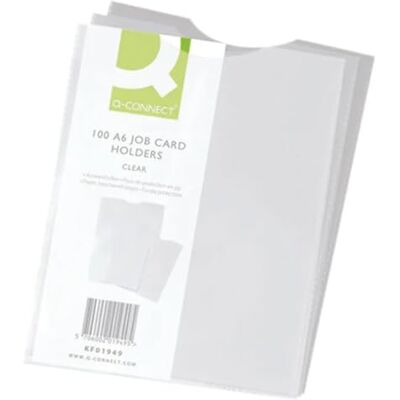 Q-Connect Card Holder Polypropylene A6 (Pack of 100) KF01949 Q-Connect Card Holder Polypropylene A6 (Pack of 100) KF01949