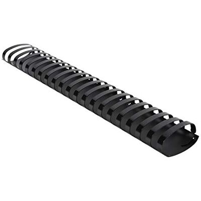 Exacompta Ref 75901E Binding Combs 45mm Thick, 21 Rings, Suitable for A4 Documents, Holds Approx. 300-410 Sheets, Made from PVC Material Black (Pack of 50) Exacompta Ref 75901E Binding Combs 45mm Thick, 21 Rings, Suitable for A4 Documents, Holds Approx. 300-410 Sheets, Made from PVC Material Black (Pack of 50)