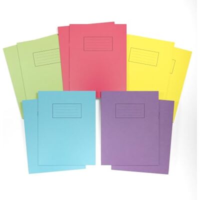 Silvine Exercise Book, 229mm x 178mm, Assorted, Pack of 10 , SV42364 Silvine Exercise Book, 229mm x 178mm, Assorted, Pack of 10 , SV42364