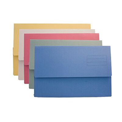 Exacompta Ref DW250-ASTZ Guildhall Plain Document Wallet, 345x245mm, Holds 200 Sheets, 250gsm Medium Weight Premium Quality Manilla, Holds A4 & Foolscap Documents Assorted Colours, Pack of 50 Exacompta Ref DW250-ASTZ Guildhall Plain Document Wallet, 345x245mm, Holds 200 Sheets, 250gsm Medium Weight Premium Quality Manilla, Holds A4 & Foolscap Documents Assorted Colours, Pack of 50