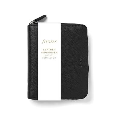 Filofax Pocket Compact Zip Norfolk organiser Black Filofax Pocket Compact Zip Norfolk organiser Black