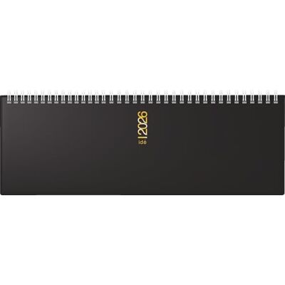 rido/idé Landscape Appointment Book Mod. ac Weekly Horizontal Appointment Book 2026 307 x 105 mm, Plastic, Black rido/idé Landscape Appointment Book Mod. ac Weekly Horizontal Appointment Book 2026 307 x 105 mm, Plastic, Black