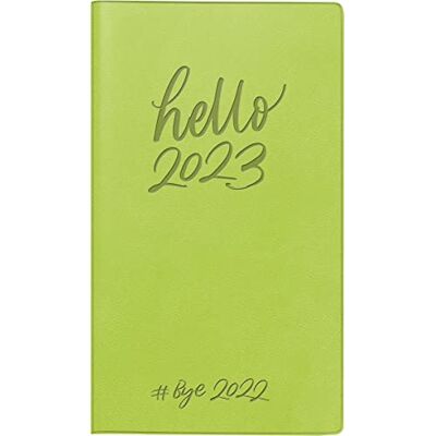 rido/idé Hello Weekly Calendar Model Pocket Planner Int. 2023 Sheet Size 8.7 x 15.3 cm Light Green rido/idé Hello Weekly Calendar Model Pocket Planner Int. 2023 Sheet Size 8.7 x 15.3 cm Light Green
