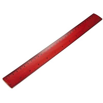 eBuyGB Flexible Plastic Transparent Red Ruler, 30 cm, Pack of 10 eBuyGB Flexible Plastic Transparent Red Ruler, 30 cm, Pack of 10