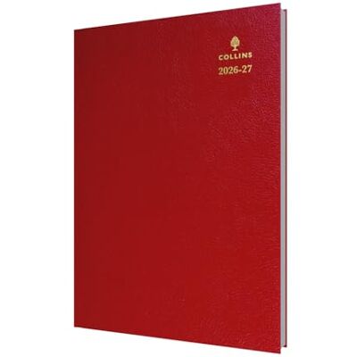 Collins 2026-2027 Mid/Academic Year Planner 13 Month A4 Day-to-Page with Appointments Debden Desk Diary Red (44M.15-2627) Collins 2026-2027 Mid/Academic Year Planner 13 Month A4 Day-to-Page with Appointments Debden Desk Diary Red (44M.15-2627)