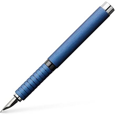 Faber-Castell Essentio 148441 Fountain Pen Nib F Aluminium Blue Faber-Castell Essentio 148441 Fountain Pen Nib F Aluminium Blue