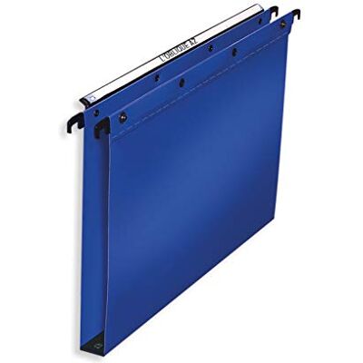 Elba Ultimate Polypropylene A4 Suspension Files, 30 mm Base Blue (Pack of 10) Elba Ultimate Polypropylene A4 Suspension Files, 30 mm Base Blue (Pack of 10)