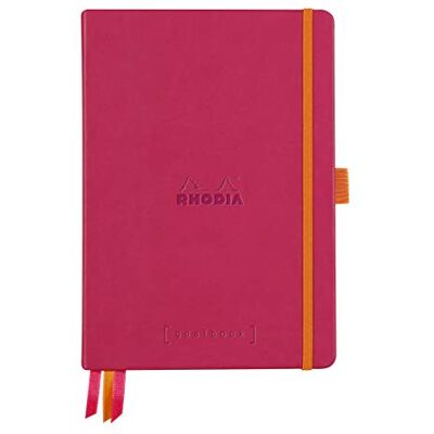 Rhodia Hardcover Goal Book, A5, Dot Raspberry Rhodia Hardcover Goal Book, A5, Dot Raspberry