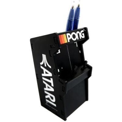 HOX Atari PONG Arcade Pen Pot – Retro Desk Tidy for Gamers, Kids & Adults – Official Atari Stationery Holder for Pens, Pencils & Accessories, Black HOX Atari PONG Arcade Pen Pot – Retro Desk Tidy for Gamers, Kids & Adults – Official Atari Stationery Holder for Pens, Pencils & Accessories, Black
