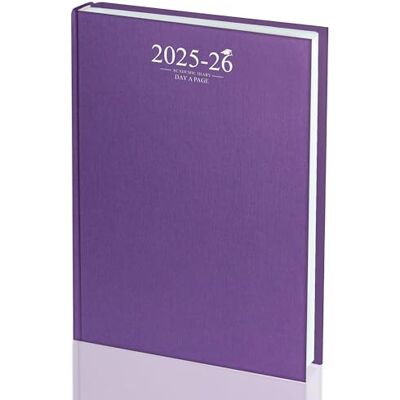 G4GADGET Academic Diary 2025-2026 A4 Day-A-Page School Planner for Students and Teachers Diary with Case Binding (Purple Cover) G4GADGET Academic Diary 2025-2026 A4 Day-A-Page School Planner for Students and Teachers Diary with Case Binding (Purple Cover)