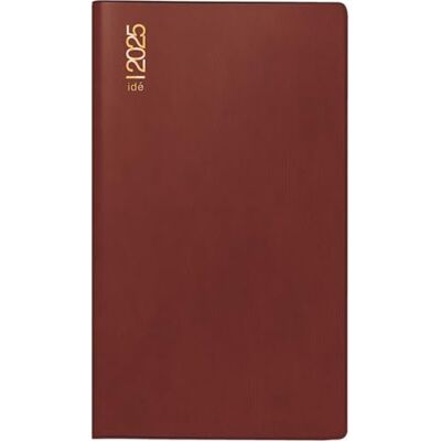 rido/idé Pocket Diary Model TM 15 (2025), 1 Page = 1 Week, A6, 112 Pages, Plastic Cover, Bordeaux rido/idé Pocket Diary Model TM 15 (2025), 1 Page = 1 Week, A6, 112 Pages, Plastic Cover, Bordeaux