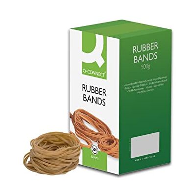 Q-Connect Rubber Bands No.30 50.8 x 3.2mm 500g KF10535,yellow green brown grey Q-Connect Rubber Bands No.30 50.8 x 3.2mm 500g KF10535,yellow green brown grey