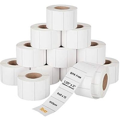 Tera 1.25"x2" Thermal Shipping Labels (1000 Labels/Roll, 12 Rolls) for Various Printers, BPA Free Smudge Free Printing Labels, Permanent Adhesive Address Labels with Free Fragile Sign Stickers Tera 1.25"x2" Thermal Shipping Labels (1000 Labels/Roll, 12 Rolls) for Various Printers, BPA Free Smudge Free Printing Labels, Permanent Adhesive Address Labels with Free Fragile Sign Stickers