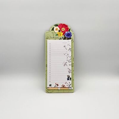 Imagicom 60 pages Notepad with magnetic backplate.11x26 cm Botanical theme with pencil.Don't miss any reminders at home and office. Imagicom 60 pages Notepad with magnetic backplate.11x26 cm Botanical theme with pencil.Don't miss any reminders at home and office.